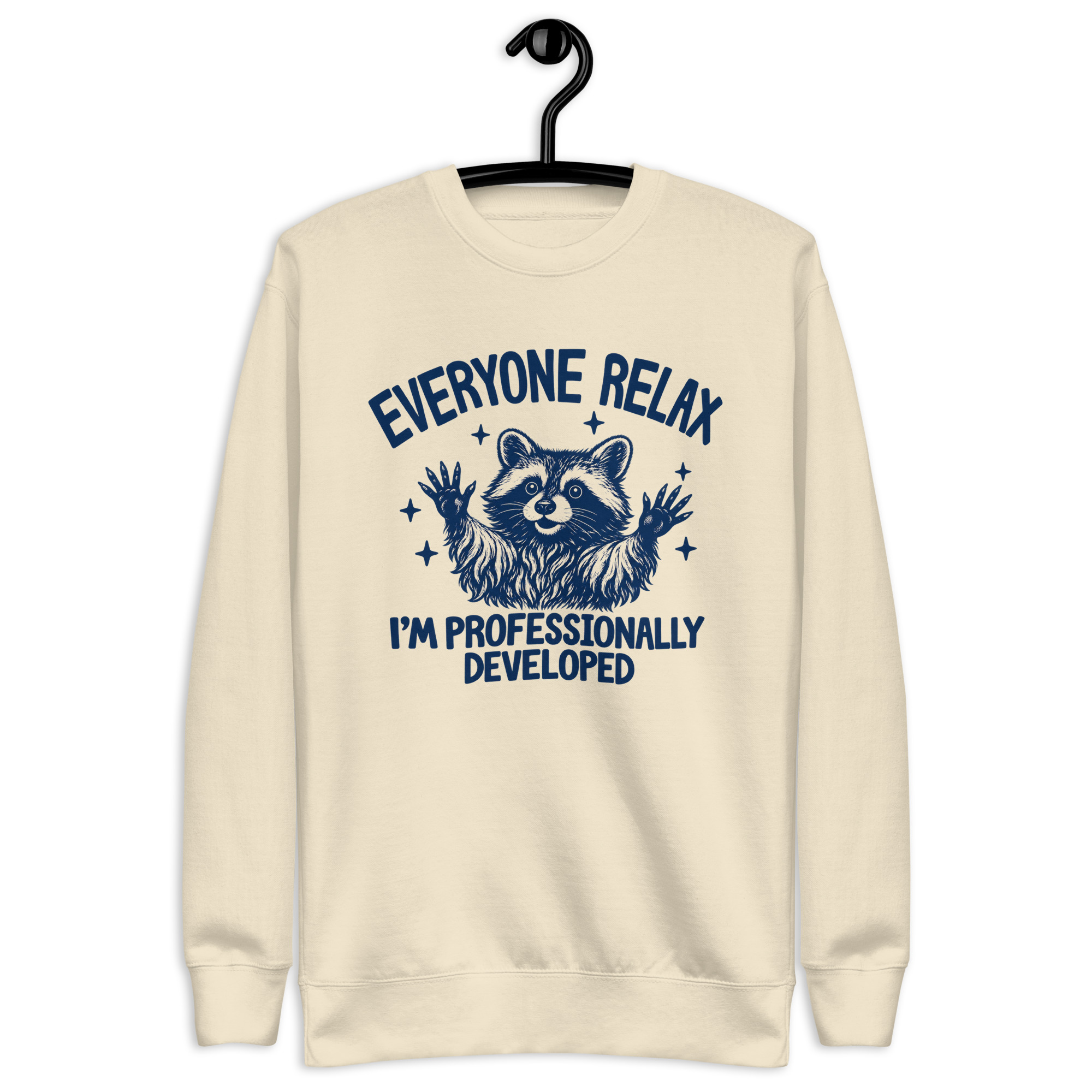 Professionally Developed Raccoon Sweatshirt – Teacher Gift 4 Bone Everyone Relax raccoon teacher crewneck
