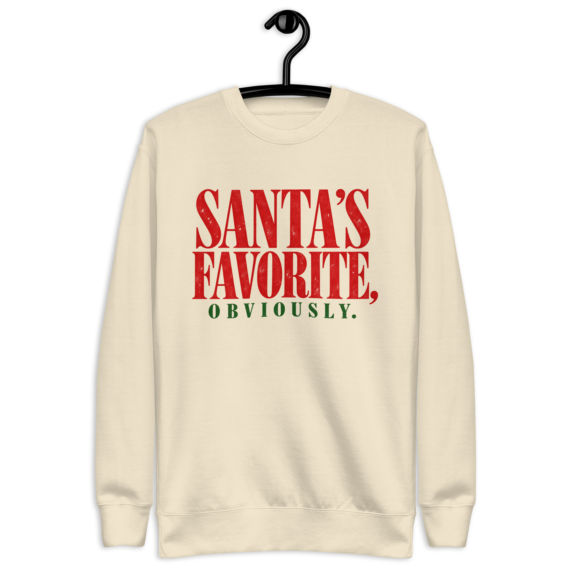 Santa's Favorite Sweatshirt – Funny Christmas Crewneck 4 Bone Santa's Favorite Obviously Christmas crewneck