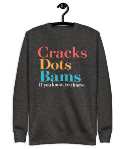 Cracks Dots Bams Sweatshirt – Mahjong Player Crewneck 7 Charcoal Heather Cracks Dots Bams mahjong crewneck