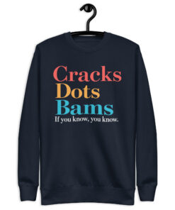 Navy Blazer Cracks Dots Bams mahjong crewneck