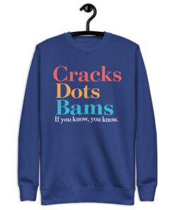 Cracks Dots Bams Sweatshirt – Mahjong Player Crewneck 8 Team Royal Cracks Dots Bams mahjong crewneck