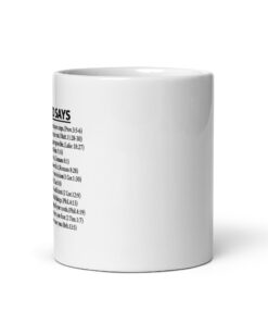 You Say God Says Mug - Bible Verse Christian Coffee Cup 11 You Say God Says Mug, 11 oz, front view
