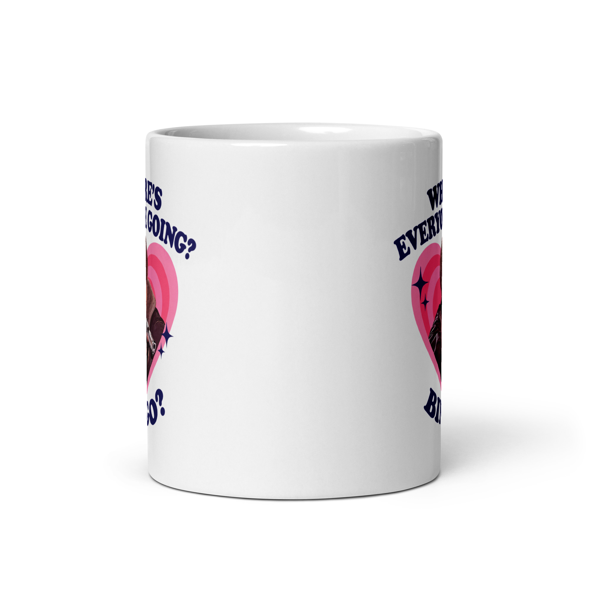 Where's Everyone Going Bingo Mug - Funny Gamer Meme Cup 3 Where's Everyone Going Bingo Mug, 11 oz, front view