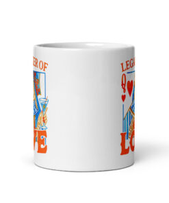 Wedding Officiant Mug - Legalizer of Love Queen of Hearts 11 Wedding Officiant Mug, 11 oz, front view