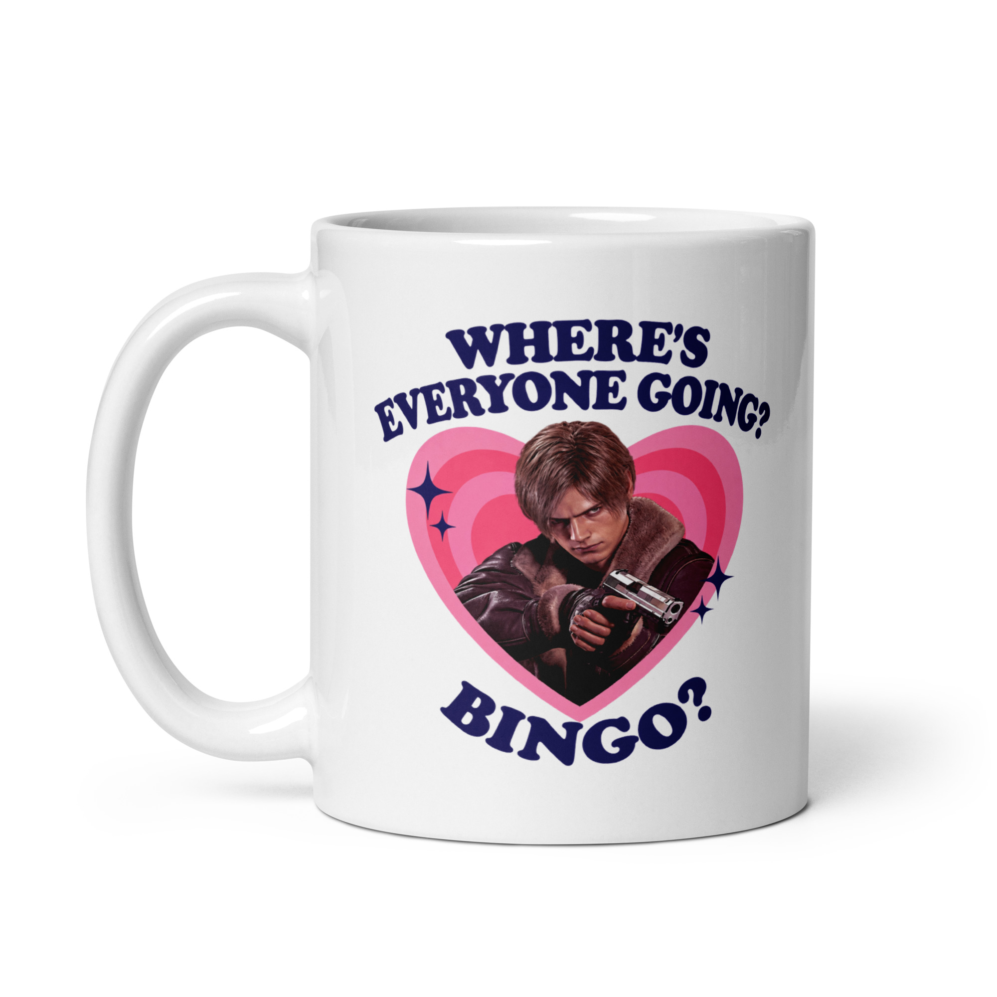 Where's Everyone Going Bingo Mug - Funny Gamer Meme Cup 2 Where's Everyone Going Bingo Mug, 11 oz, handle on the left