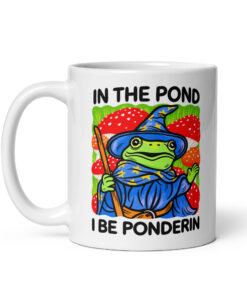 Wizard Frog Mug, 11 oz, handle on the left