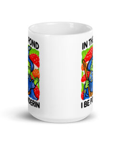 Wizard Frog Mug - In The Pond I Be Ponderin Coffee Cup 14 Wizard Frog Mug, 15 oz, front view
