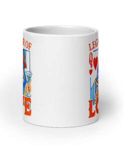 Wedding Officiant Mug - Legalizer of Love Queen of Hearts 17 Wedding Officiant Mug, 20 oz, front view