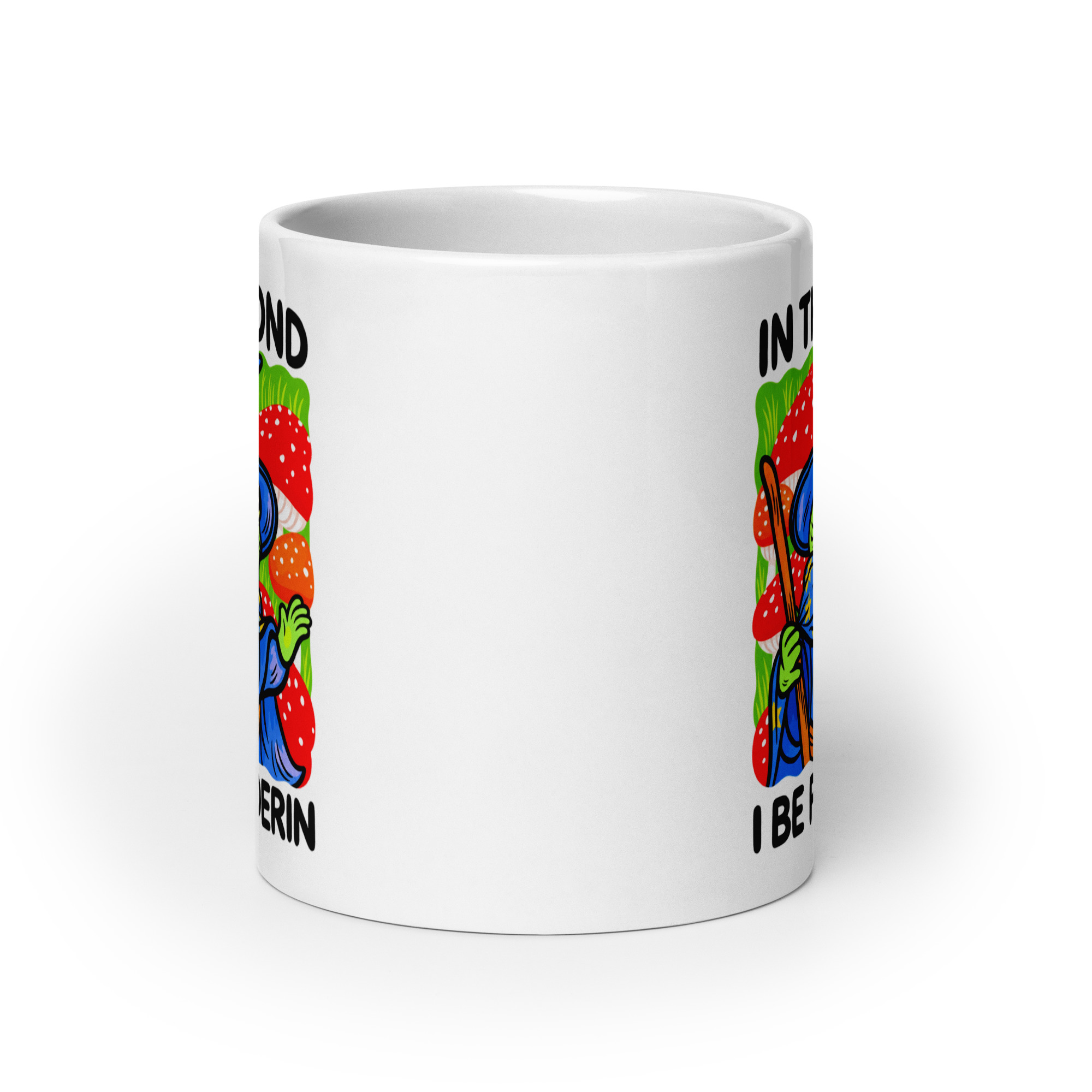 Wizard Frog Mug - In The Pond I Be Ponderin Coffee Cup 9 Wizard Frog Mug, 20 oz, front view