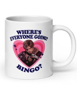 Where's Everyone Going Bingo Mug - Funny Gamer Meme Cup 15 Where's Everyone Going Bingo Mug, 20 oz, handle on the right